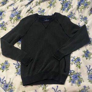 American Eagle Outfitters Dark Gray Crewneck Sweater